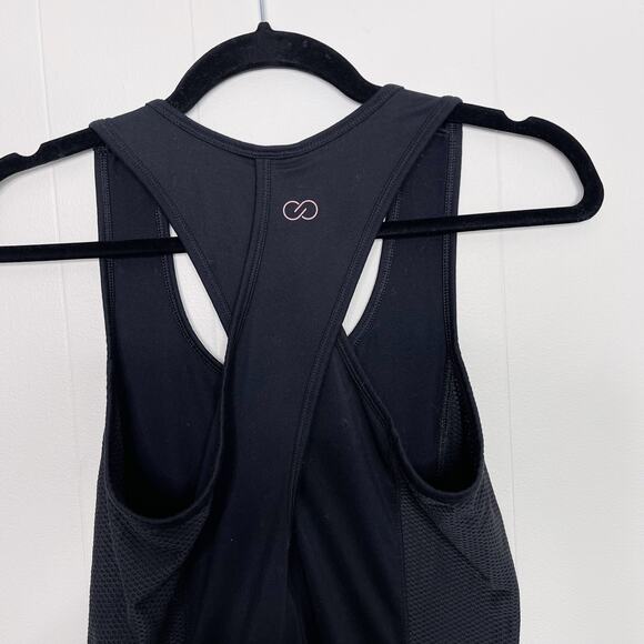 Calia By Carrie Underwood Black Crossback Mesh Pieced Tank Top XSmall XS Scoop - Picture 4 of 8